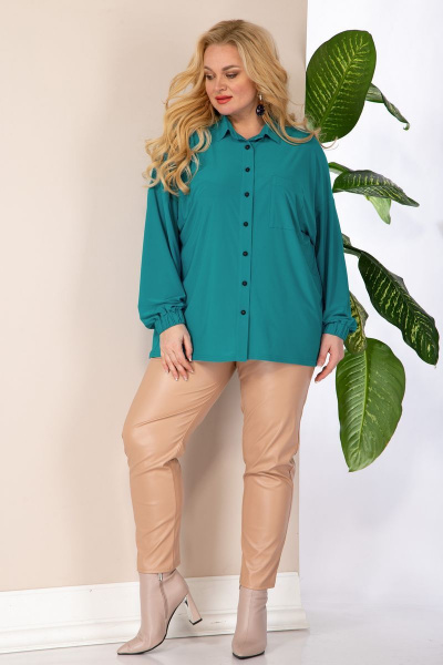 Блуза Anastasia 969 изумруд - фото 6