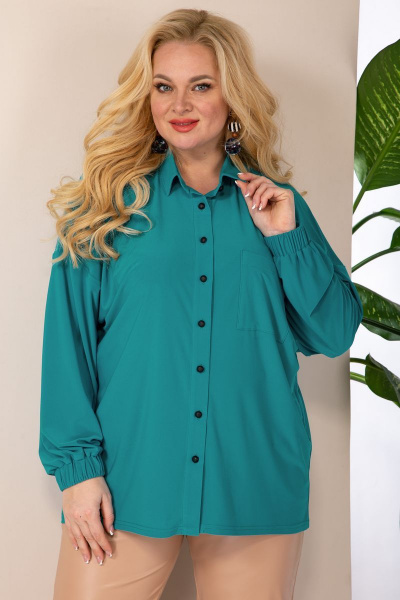 Блуза Anastasia 969 изумруд - фото 4