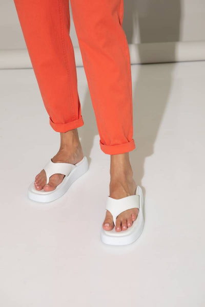 Оранжевые свободные брюки с манжетами и высокой посадкой Femme & Devur 9867 1.10F(170) - фото 5