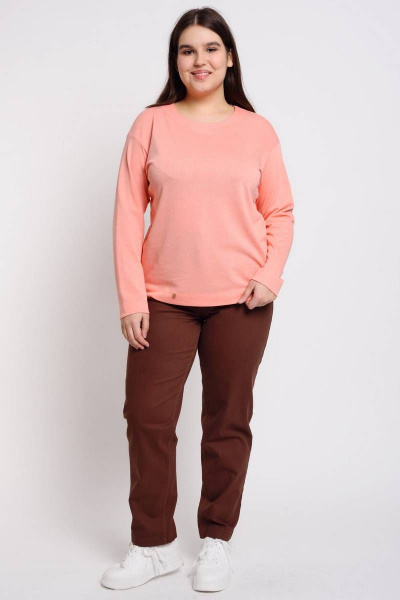 Зауженные хлопковые брюки с кокеткой и карманами Femme & Devur 9847 2.27F(170) - фото 2