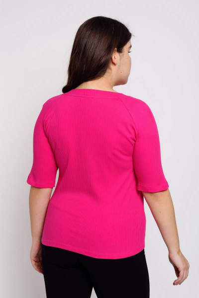 Розовый трикотажный джемпер из хлопка с рукавом реглан Femme & Devur 30078 1.43F(170) - фото 4