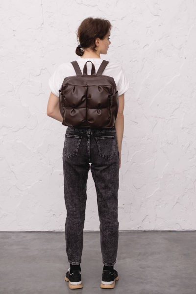 Рюкзак из экокожи коричневый для повседневной носки MT.Style рюкзак2 brown - фото 6