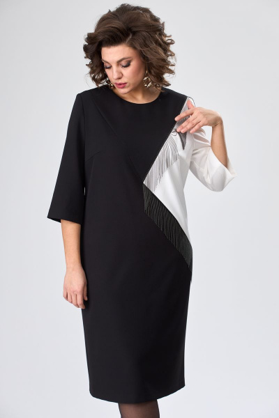 Платье ANASTASIA MAK 1090 чёрно-белый - фото 6