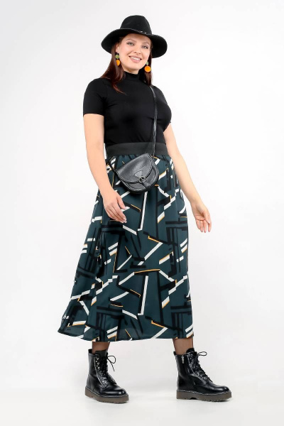 Юбка La rouge 7055 малахит-(геометрия) - фото 1