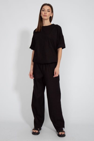 Костюм из льна свободный брюки и джемпер с карманами Kivviwear 40754076.11 - фото 11