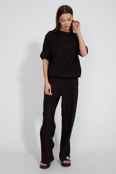 Костюм из льна свободный брюки и джемпер с карманами Kivviwear 40754076.11 - фото 4