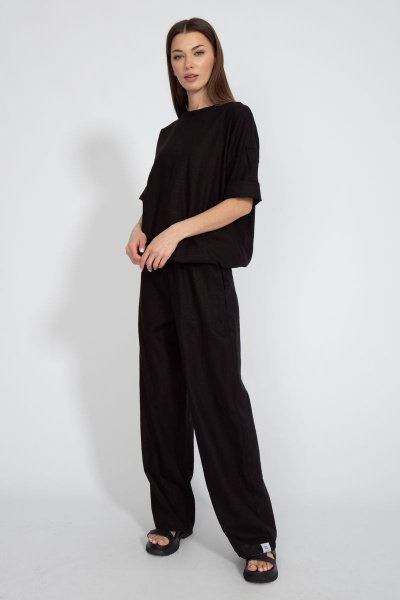Костюм из льна свободный брюки и джемпер с карманами Kivviwear 40754076.11 - фото 3