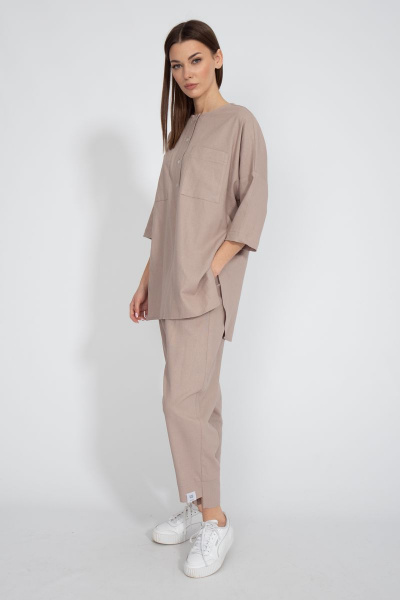 Ленящийся костюм с льняной рубашкой и джоггерами Kivviwear 40814082.12 - фото 6
