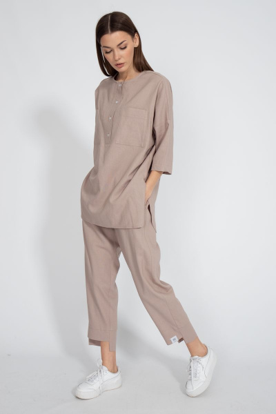 Ленящийся костюм с льняной рубашкой и джоггерами Kivviwear 40814082.12 - фото 3