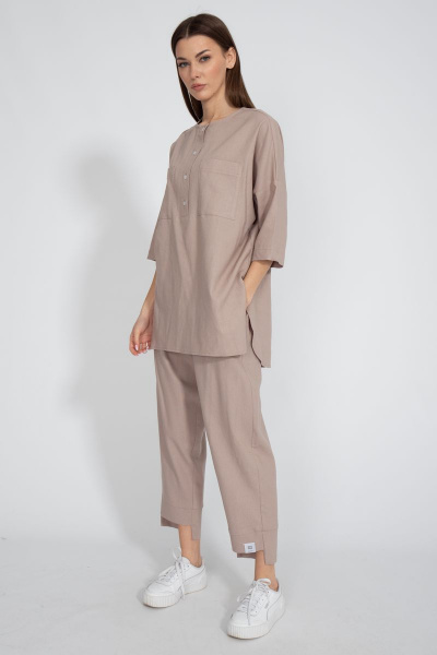 Ленящийся костюм с льняной рубашкой и джоггерами Kivviwear 40814082.12 - фото 2