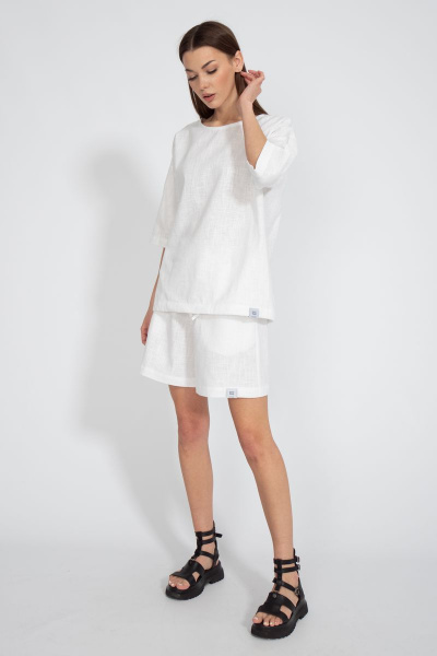 Летний костюм из льна с шортами и джемпером Kivviwear 40754074.10 - фото 2