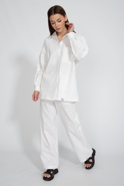 Летний леняной костюм: брюки и рубашка свободного кроя Kivviwear 40734076.10 - фото 3