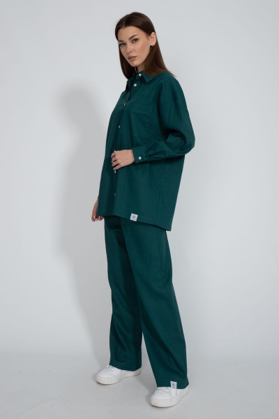 Летний леняной костюм: брюки и рубашка с спущенными рукавами Kivviwear 40734076.12 - фото 4
