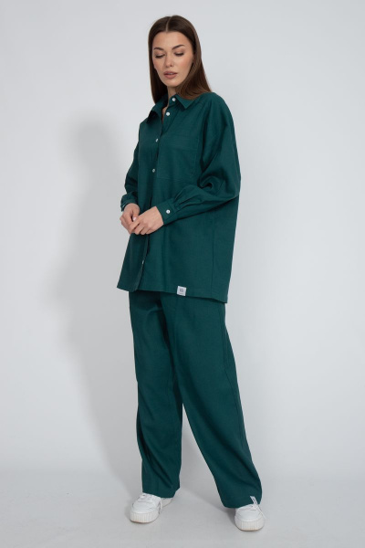 Летний леняной костюм: брюки и рубашка с спущенными рукавами Kivviwear 40734076.12 - фото 3