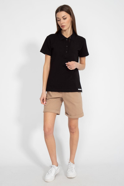 Премиальная хлопковая футболка поло с боковыми разрезами Kivviwear 3038.01 - фото 5