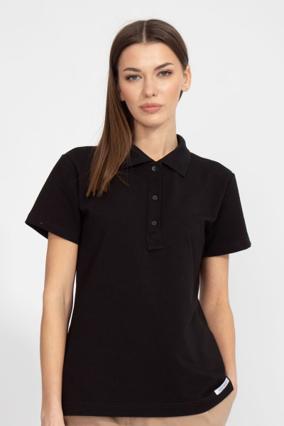 Премиальная хлопковая футболка поло с боковыми разрезами Kivviwear 3038.01 - фото 2