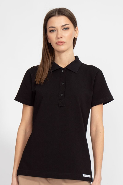 Премиальная хлопковая футболка поло с боковыми разрезами Kivviwear 3038.01 - фото 1