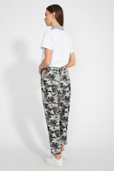 Премиальная хлопковая футболка поло с боковыми разрезами Kivviwear 3038.03 - фото 12