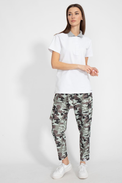 Премиальная хлопковая футболка поло с боковыми разрезами Kivviwear 3038.03 - фото 9