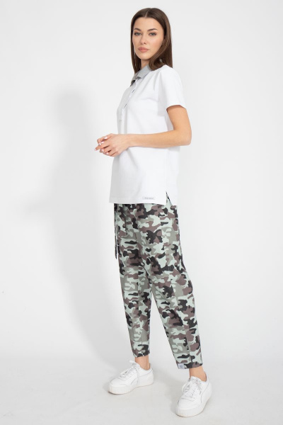 Премиальная хлопковая футболка поло с боковыми разрезами Kivviwear 3038.03 - фото 8