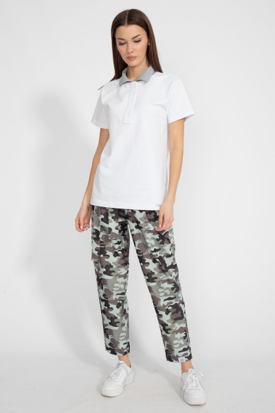 Премиальная хлопковая футболка поло с боковыми разрезами Kivviwear 3038.03 - фото 7