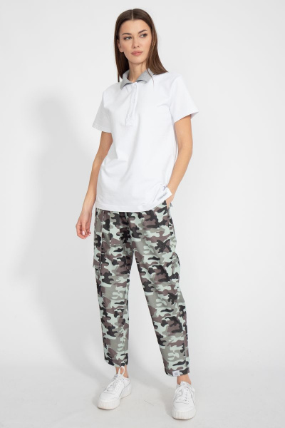 Премиальная хлопковая футболка поло с боковыми разрезами Kivviwear 3038.03 - фото 5