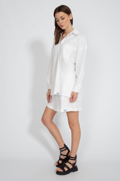 Летний леняной костюм: шорты с карманами и свободная рубашка Kivviwear 40734074.10 - фото 11