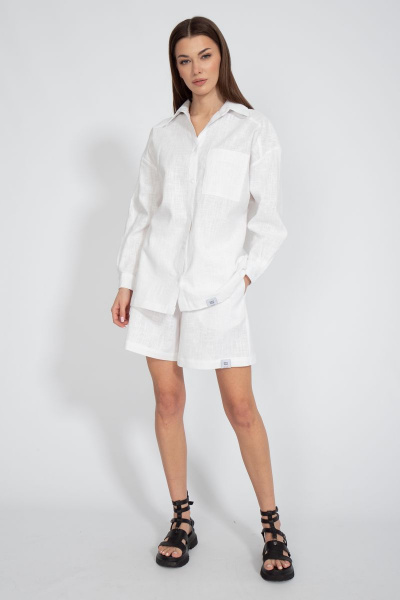 Летний леняной костюм: шорты с карманами и свободная рубашка Kivviwear 40734074.10 - фото 4