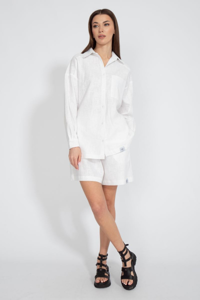 Летний леняной костюм: шорты с карманами и свободная рубашка Kivviwear 40734074.10 - фото 3
