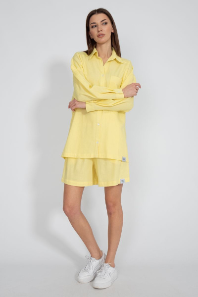 Летний леняной костюм: шорты и свободная рубашка Kivviwear 40734074.15 - фото 5