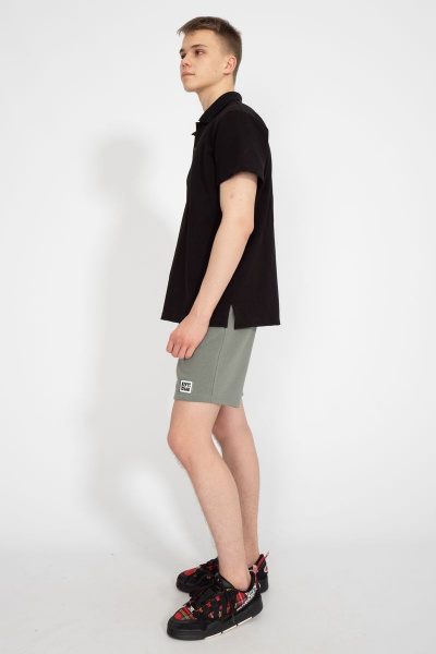 Премиальная футболка поло мужская из хлопка черная летняя Kivviwear 3010.01 - фото 9