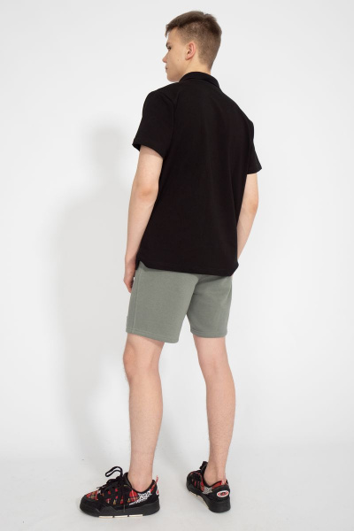 Премиальная футболка поло мужская из хлопка черная летняя Kivviwear 3010.01 - фото 8