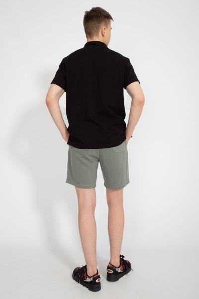 Премиальная футболка поло мужская из хлопка черная летняя Kivviwear 3010.01 - фото 7