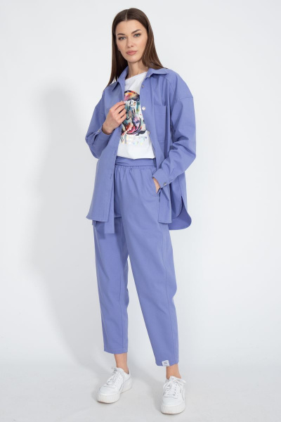 Джинсовый костюм: брюки и рубашка свободного кроя Kivviwear 41004101.11 - фото 5