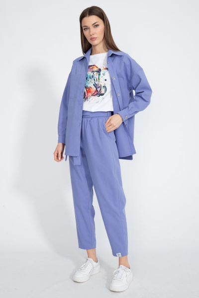 Джинсовый костюм: брюки и рубашка свободного кроя Kivviwear 41004101.11 - фото 2