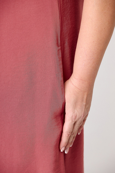 Платье на каждый день А-силуэта с вышивкой, разрезами и карманами Algranda А3877-3 - фото 2