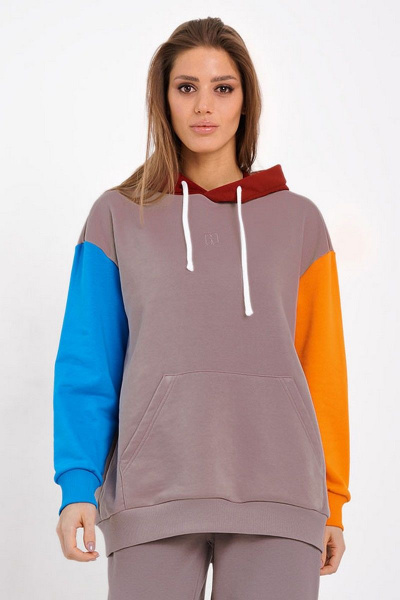 Худи oversize из комфортного трикотажа с капюшоном GO F4040/04-03.170-176 - фото 1