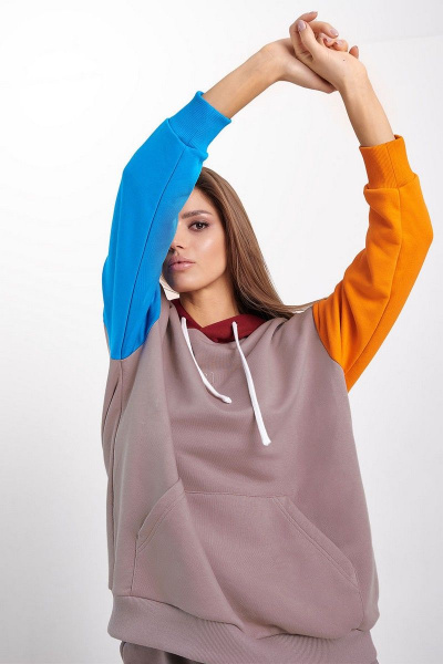 Худи oversize из комфортного трикотажа с капюшоном GO F4040/04-03.170-176 - фото 2