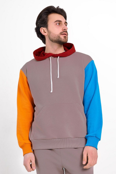 Худи мужское oversize спортивное из трикотажа GO M4040/04-03.176-182 - фото 1