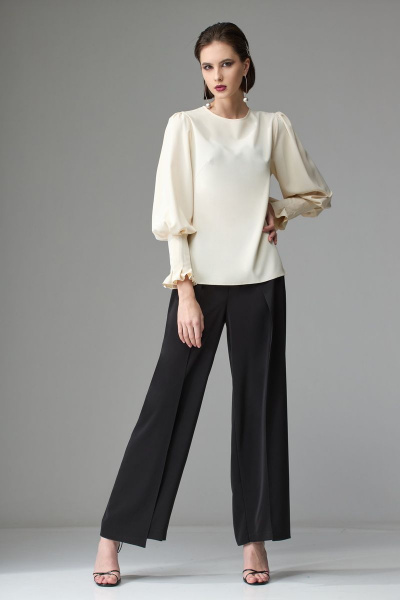 Брюки прямого силуэта из струящейся вискозы с вытачками Орхидея 1236 - фото 5