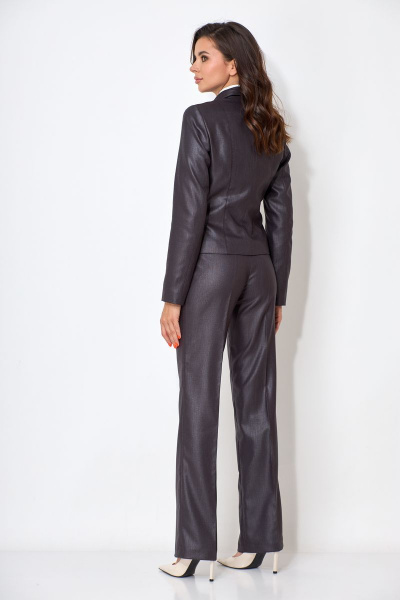 Тройка костюм из текстиля с рельефами и накладными карманами Fortuna ШЖ 428Б - фото 5