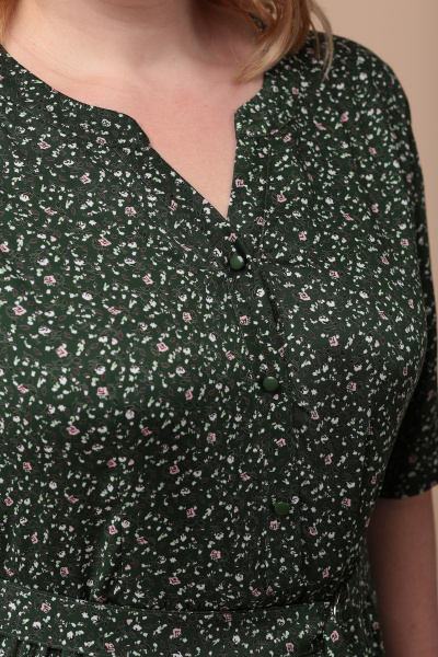 Платье Линия Л Б-1728 т.зеленый - фото 2