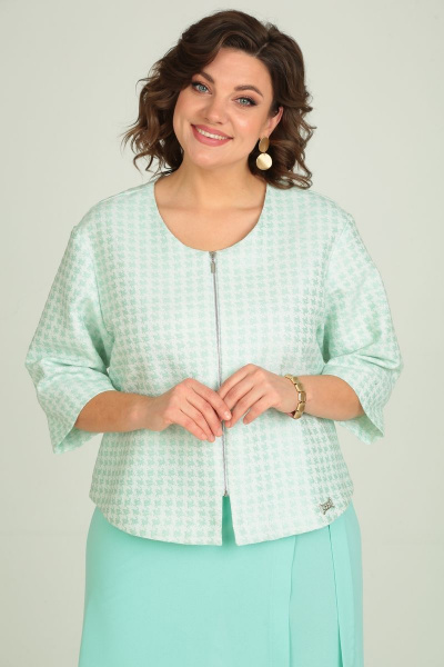 Брюки, жакет Michel chic 1335 бирюзовый - фото 4