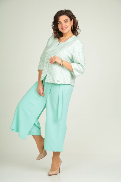 Брюки, жакет Michel chic 1335 бирюзовый - фото 1