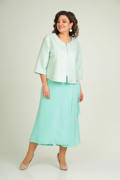 Брюки, жакет Michel chic 1335 бирюзовый - фото 2