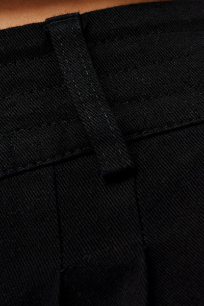 Черные брюки с высокой посадкой из хлопка для casual образов Панда 106060w черный - фото 4