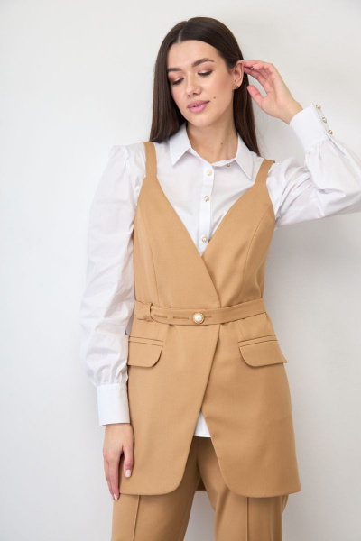 Блуза, брюки, жилет Ларс Стиль 723/1 - фото 2