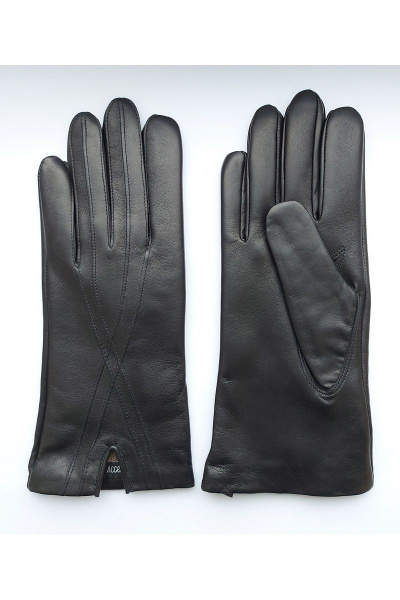 Перчатки из натуральной кожи и шерсти на демисезон ACCENT 939 черный - фото 1