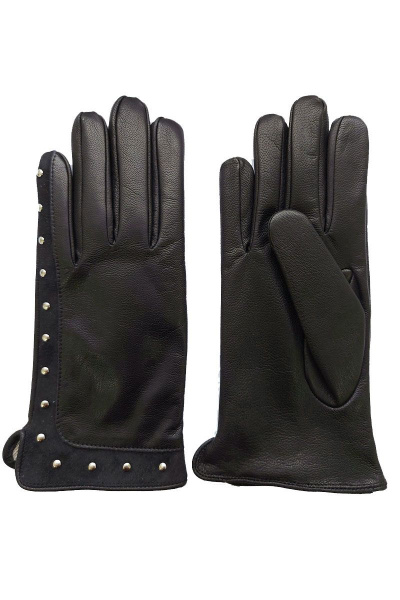 Перчатки из кожи и шерсти для демисезона ACCENT 934 черный - фото 1