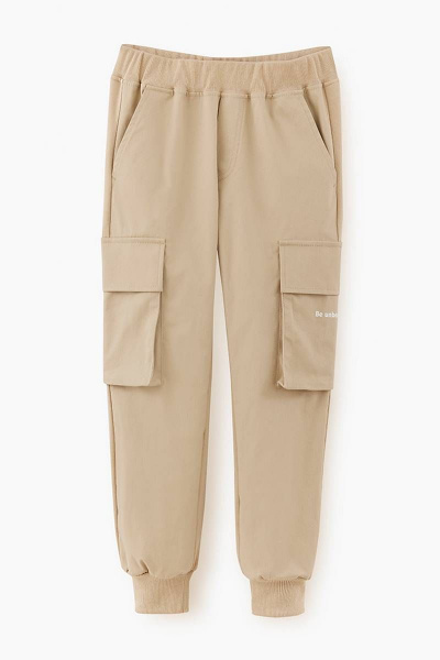 Брюки-джоггеры из твила с ношными манжетами Bell Bimbo 231151 св.бежевый - фото 1